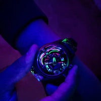 Montre The Electricianz Le Néon Z ÉDITION LIMITÉE | Swiss Design | Lumière UV bracelet Noir