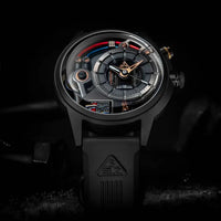 Montre The Electricianz Le Dark Z | Montre Swiss Design pour homme bracelet Caoutchouc Noir