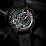 Montre The Electricianz Le Dark Z | Montre Swiss Design pour homme bracelet Caoutchouc Noir