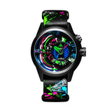 Montre The Electricianz Le Néon Z ÉDITION LIMITÉE | Swiss Design | Lumière UV bracelet Noir