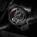 Montre The Electricianz Le Dark Z | Montre Swiss Design pour homme bracelet Cuir Noir