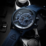 Montre The Electricianz Le Z bleu | Swiss Design pour homme bracelet Caoutchouc