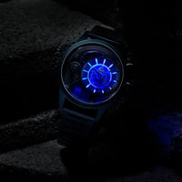 Montre The Electricianz Le Z bleu | Swiss Design pour homme bracelet Caoutchouc