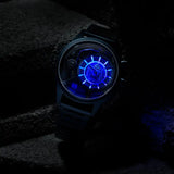 Montre The Electricianz Le Z bleu | Swiss Design pour homme bracelet Cuir