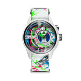 Montre The Electricianz Le Néon Z ÉDITION LIMITÉE | Swiss Design | Lumière UV bracelet Blanc