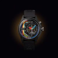 Montre The Electricianz Le CarbonZ | Montre urbaine Swiss Design taille 42 mm bracelet Noir