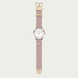 Montre Tweed Co ROSE - Or rose -  36 mm