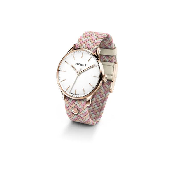 Montre Tweed Co ROSE - Or rose -  36 mm