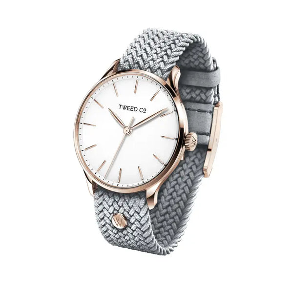 Montre Tweed Co VANESSA (Argent) - Or Rose - 36 mm